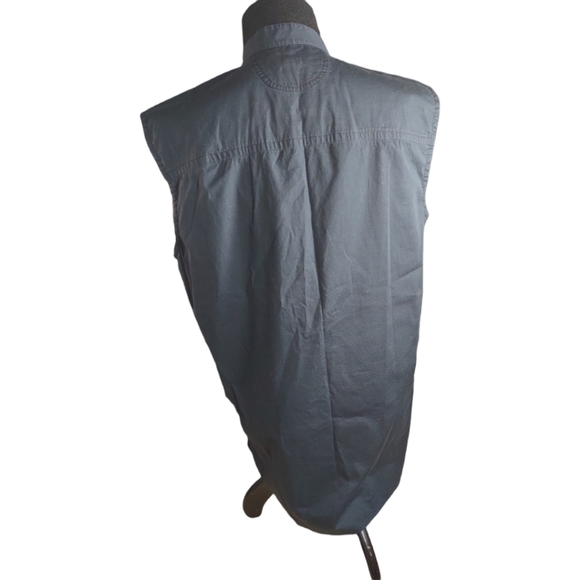 Helmut Lang
Blue Mock Neck Sleeveless Button-Up Top XS - Picture 5 of 11